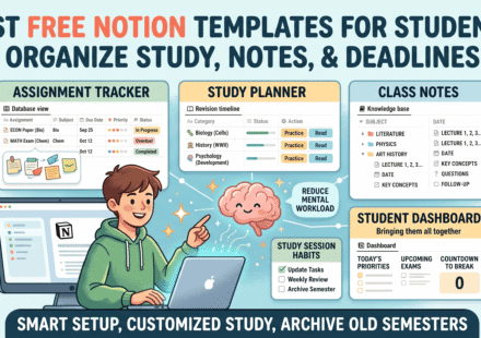 Best Free Notion Templates for Students to Organize Study