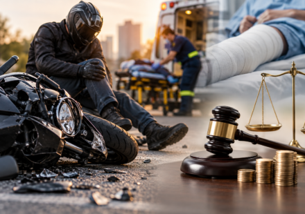 Serious motorcycle accident injuries and compensation claim